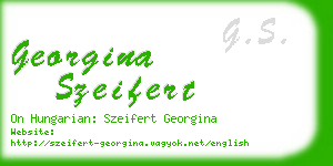 georgina szeifert business card